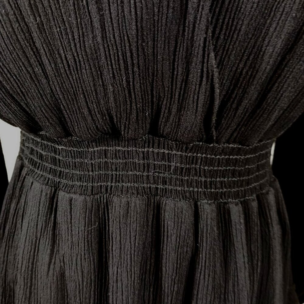 Altar'd State Black Tiered Mini Dress, "Lexley" Size Medium, Whimsey Goth, Party - Picture 5 of 16